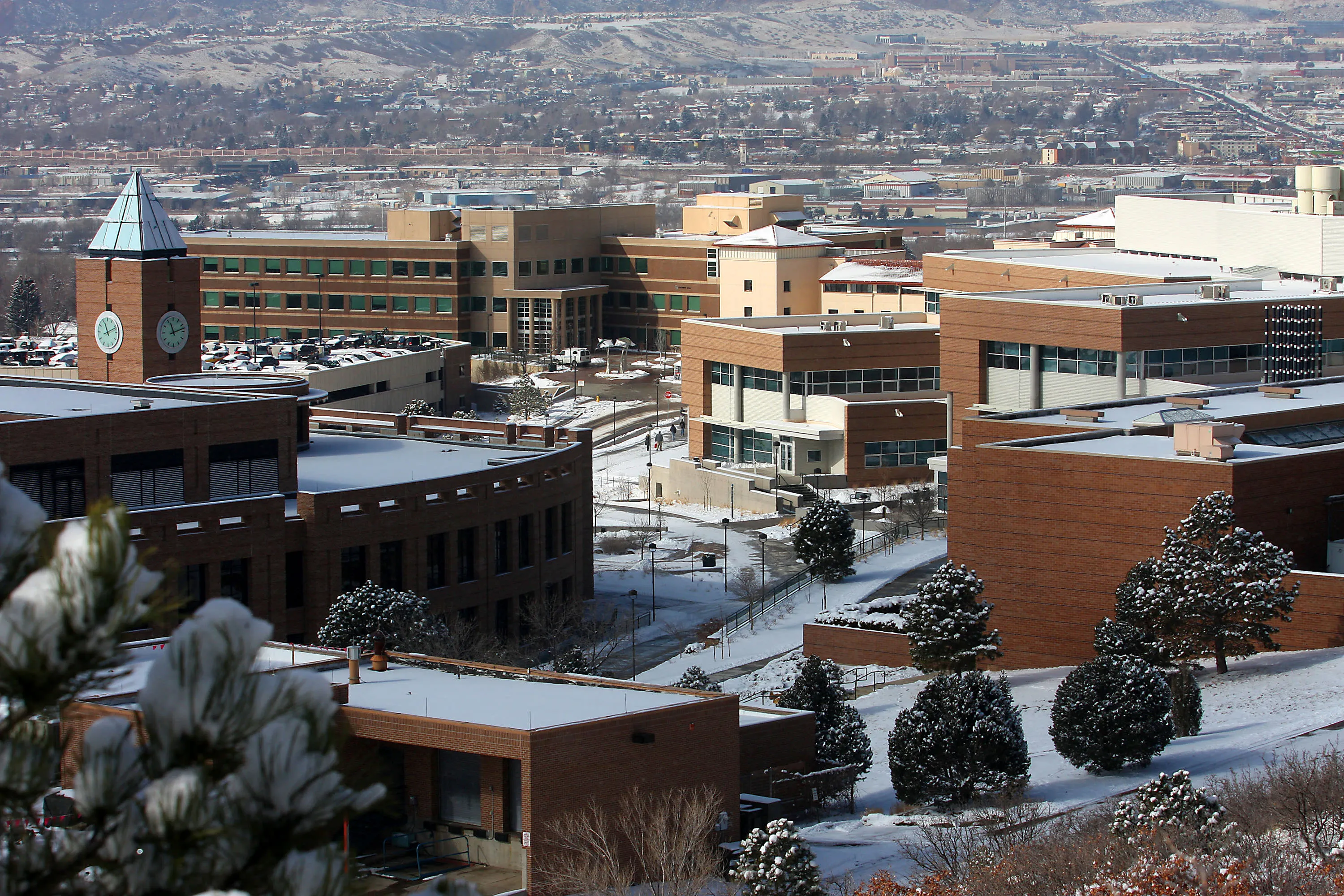 UCCS campus with snow